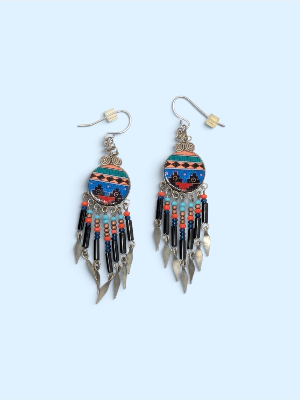 Bohemian Beaded Dangle Earrings - Multicolor